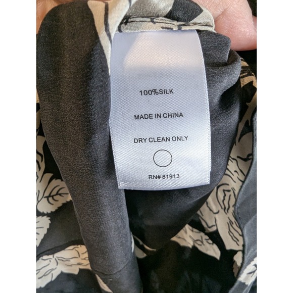 NWT Tracy Reese New York 100% Silk Fit and Flare Frock Dress Black Rose Floral 8 - Picture 6 of 16